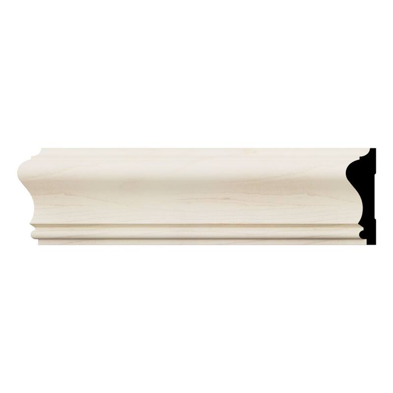 WM390 11/16-in D x 2-5/8-in W x 96-in L Americraft Solid Hardwood Stain Grade Chair Rail Moulding - Maple