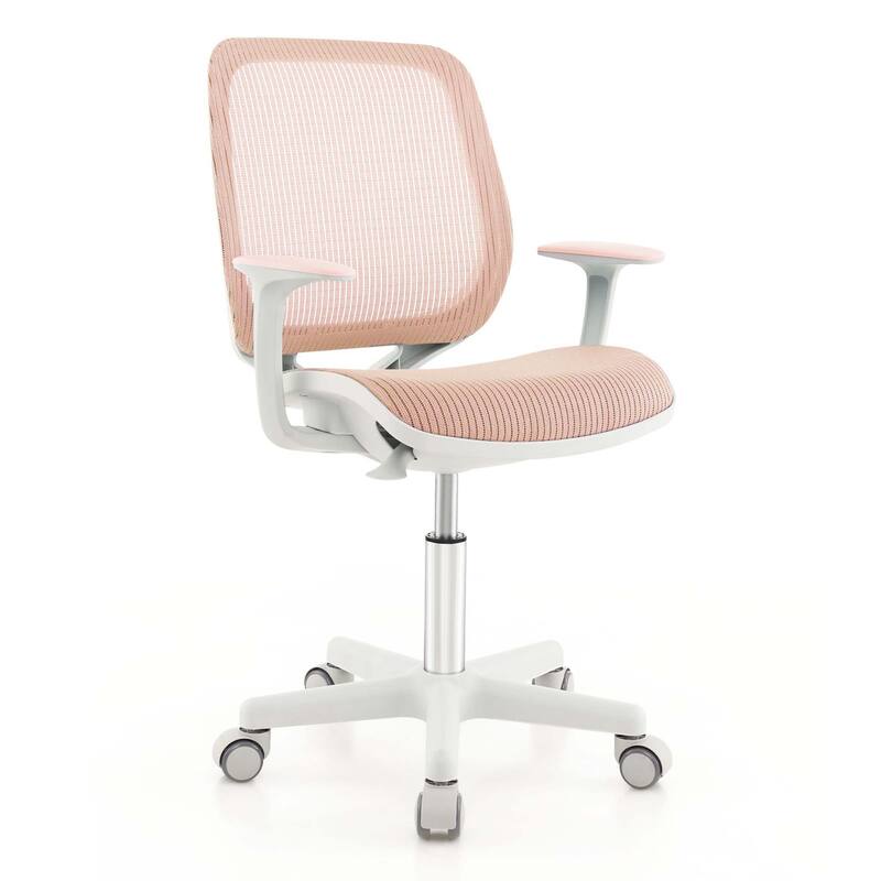 Costway Kids Desk Armchair Swivel Mesh Children Computer Chair with - See Details