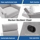 preview thumbnail 20 of 49, Roomfitters Modern Upholstered Rocker Nursery Chair, Plush Seating Glider Swivel Recliner Chair, Beige