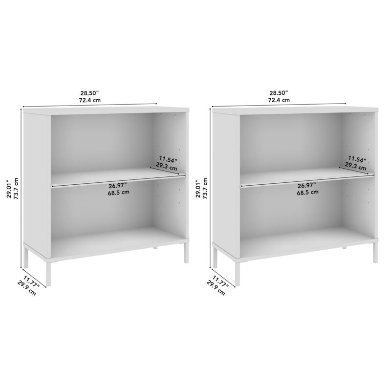 Essence 2 Shelf Bookcase Organizer - Set of 2 by Bush Furniture