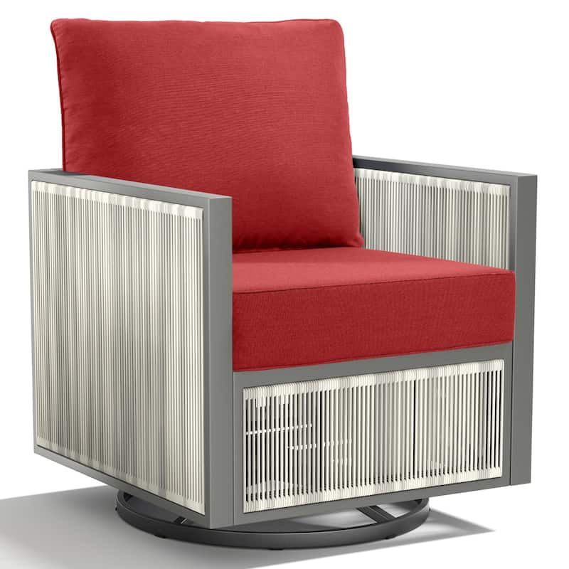 Outdoor Deep Seat Cushion 24 x 24 x 6 Inch - Red - 6 Inch