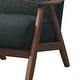 preview thumbnail 4 of 3, 32 Inch Fabric Upholstered Accent Armchair, Curved Armrests, Dark Gray