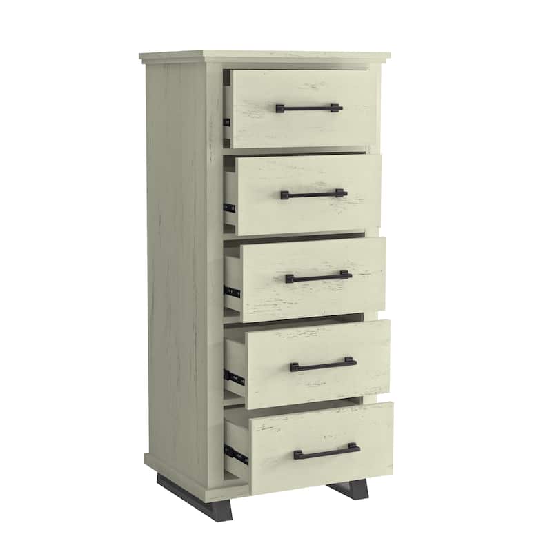Farmhouse 4-Piece Bedroom Set - 2 Nightstand, 1 Chest and 1 Dresser