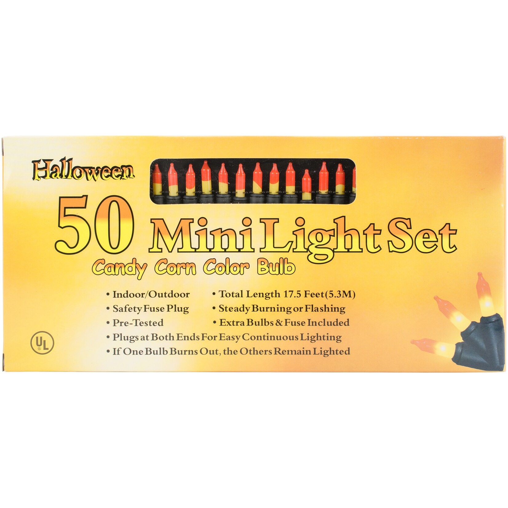 Halloween Lights Indoor Outdoor 50 String Candy Corn Candy Corn Overstock 17269510
