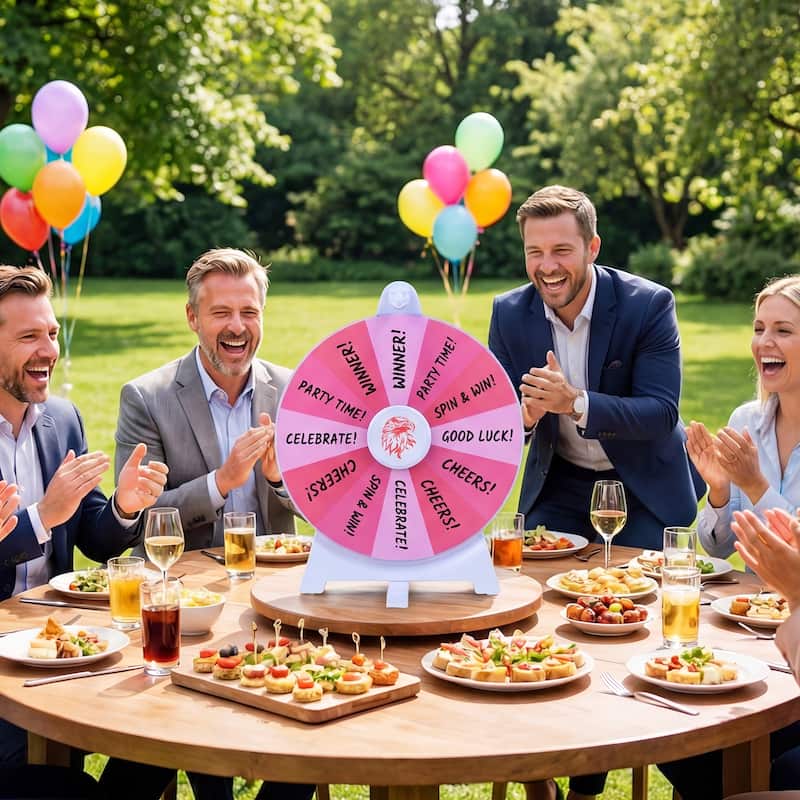 Gymax Spinning Prize Wheel 14 Slots Spin Wheel w/Blackboard Marker