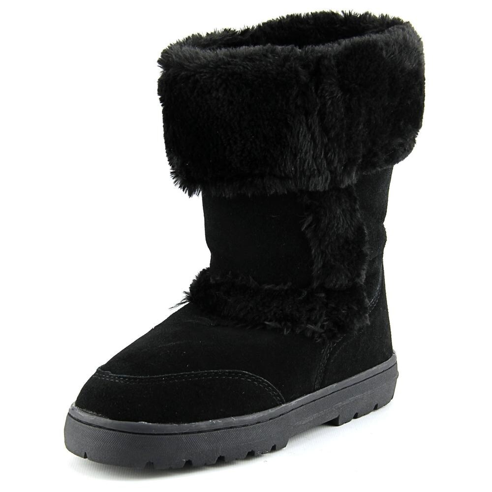 Shop Style Co Witty Women Round Toe Suede Black Winter Boot