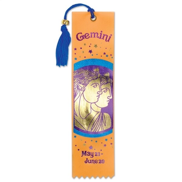 Pack of 6 Orange ''Gemini'' Bookmarks 2'' x 7.75'' - N/A