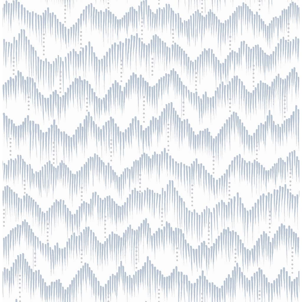 A-Street Prints Holmby Light Blue Brushstroke Zigzag Wallpaper