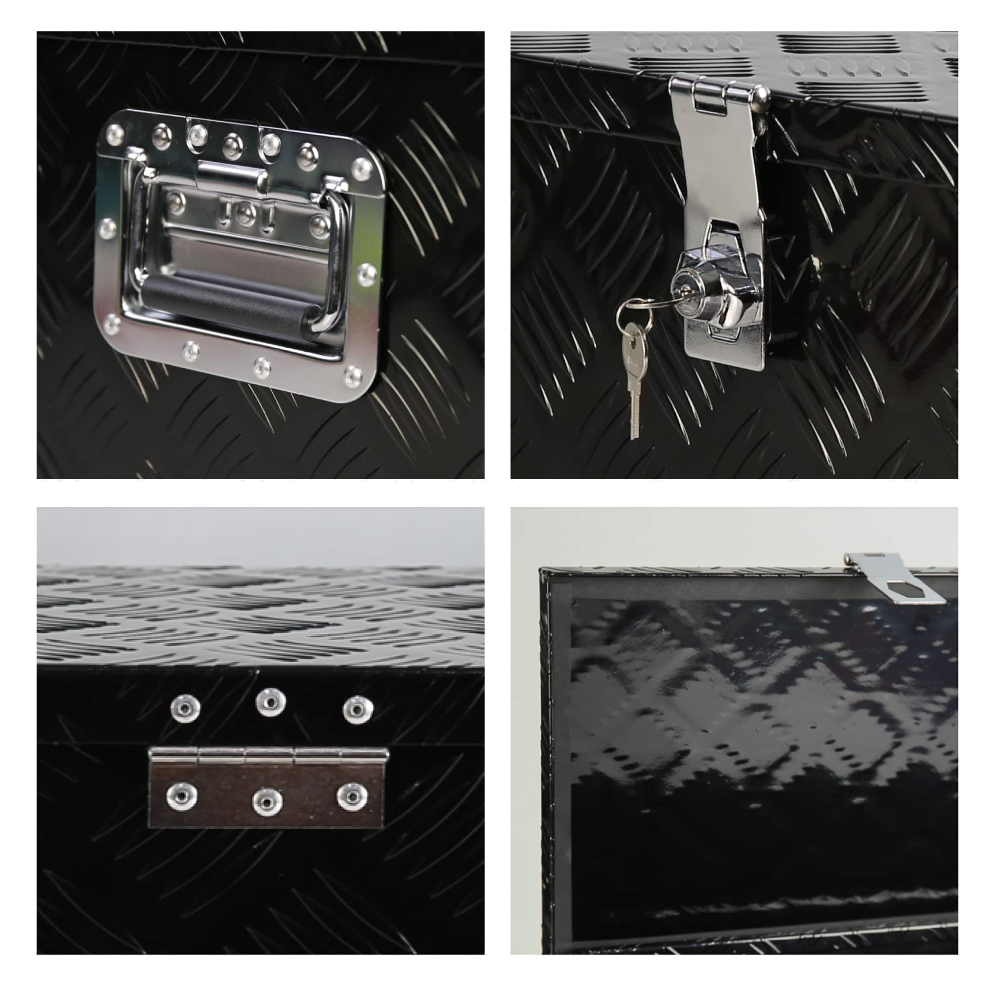 Aluminum Tool Box 5 Bar Tread Flat Box for Outdoor Trailer Pickup ...