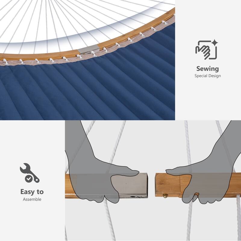 Portable Freestanding Hammock with Curved Stand for Outside