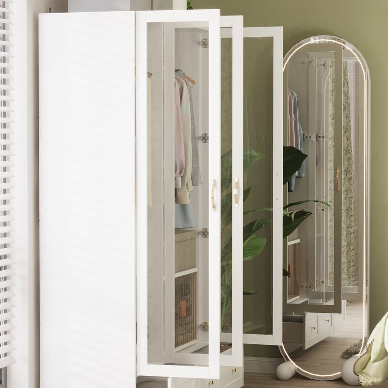 Storage Armoires Modular Wardrobe Collection Combo Cloest Cabinet
