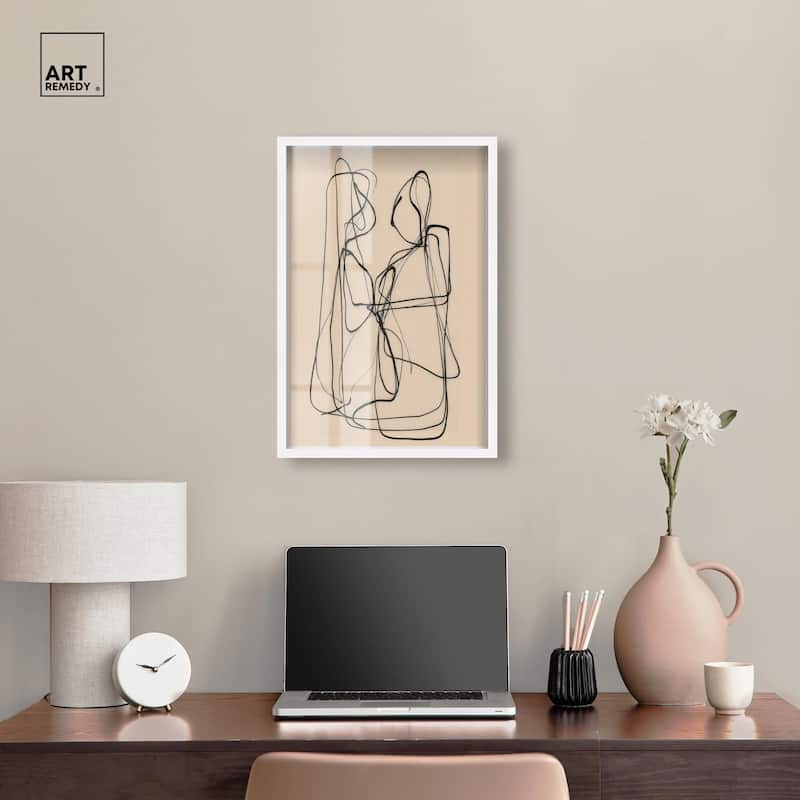 Embrace of Lines I Shadowbox by Art Remedy