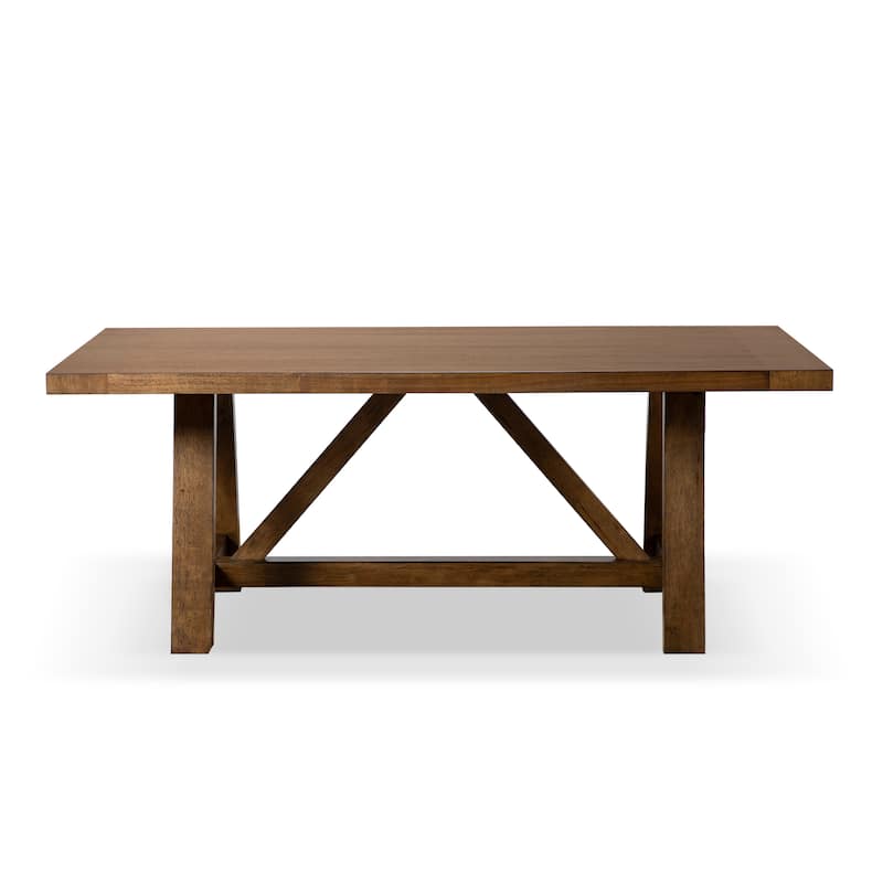 Furniture of America Drystan Rustic 6-Piece Brown Solid Wood Dining Set with Bench
