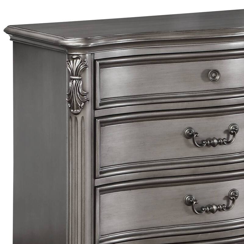 Catherine Antique Platinum 8-Drawer Dresser