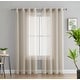preview thumbnail 67 of 117, HLC.me 2 Piece Semi Sheer Voile Window Curtain Drapes Grommet Top Panels Bedroom, Living Room - Set of 2 panels 54 W x 108 L - Beige