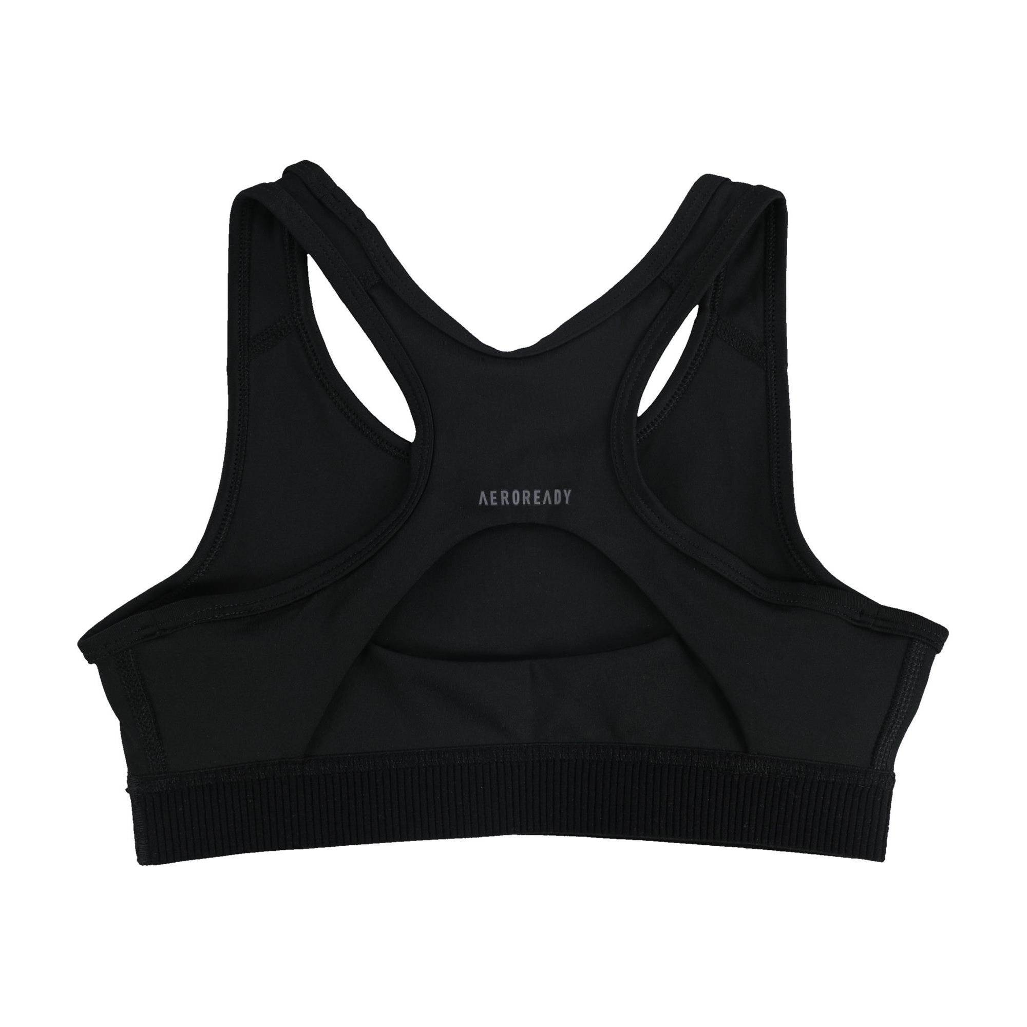 Adidas Girls AeroReady TechFit Sports Bra,, Black, M (10-12) Bed