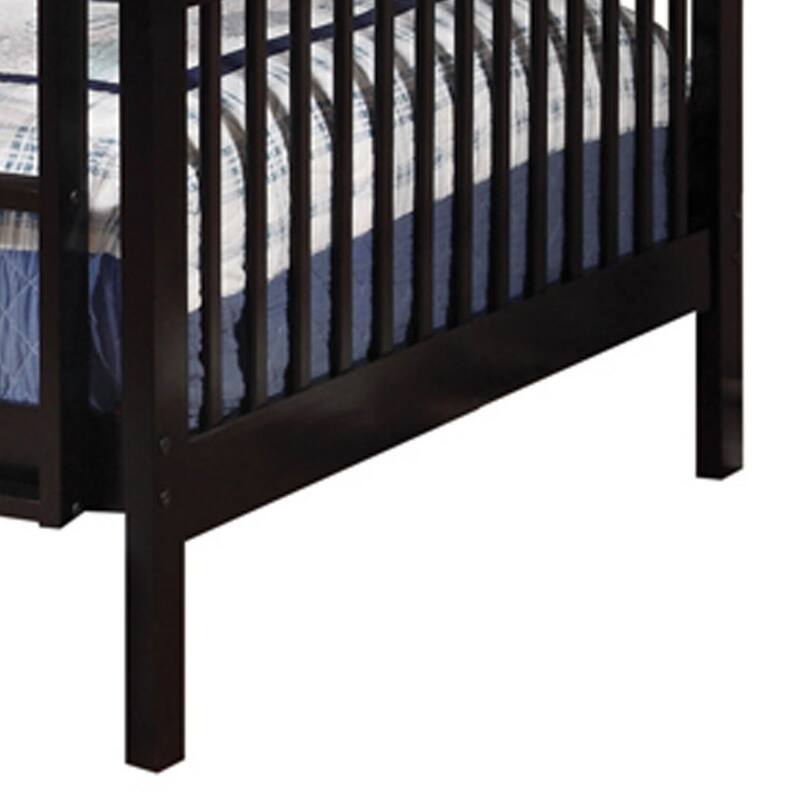 Mission Style Full over Full Bunk Bed with Attached Ladder, Black