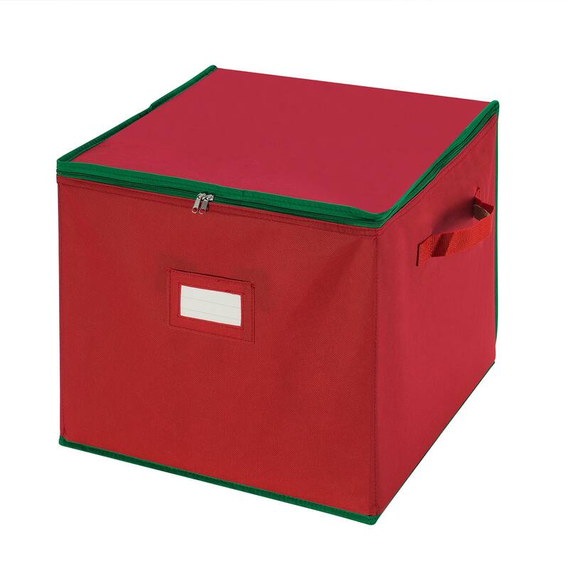 Ornament Storage Box - Holiday Organizer with 75 Compartments, Dividers for Christmas Bulbs and Decorations by Tiny Tim Totes
