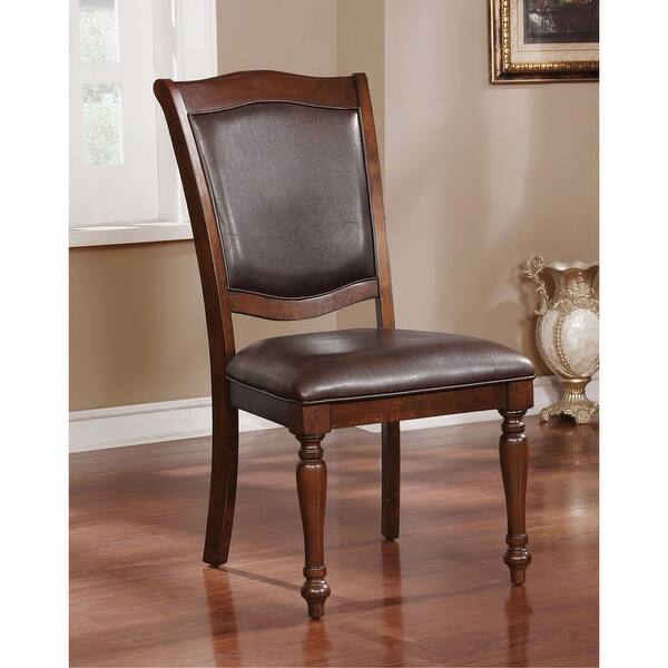 Shop Black Friday Deals On Furniture Of America Roke Traditional Cherry Side Chairs Set Of 2 On Sale Overstock 19760535