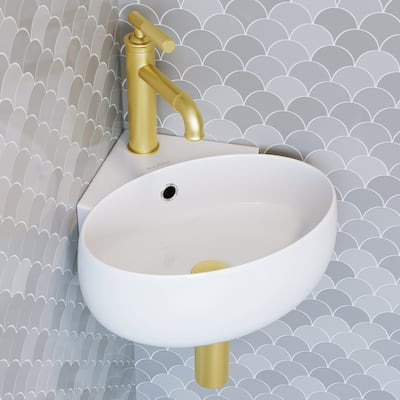 Plaisir Corner Wall-Mount Sink
