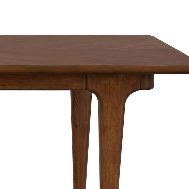 Furniture of America Forma Mid-Century Modern Walnut Solid Wood Dining Table