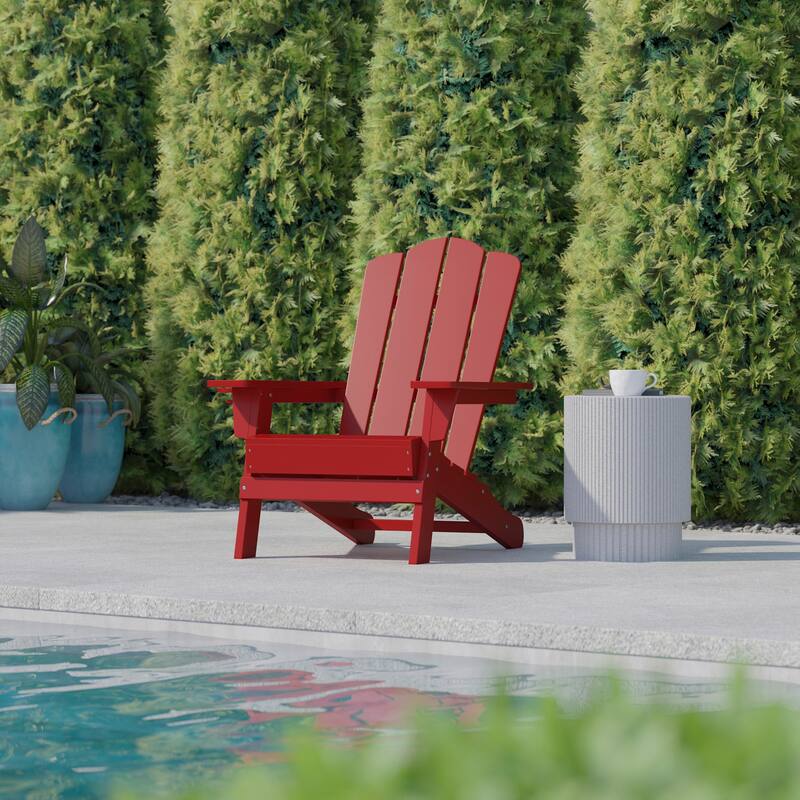 Flash Furniture FFOF79985 Jean 29" Wide Polyethylene Adirondack Chair