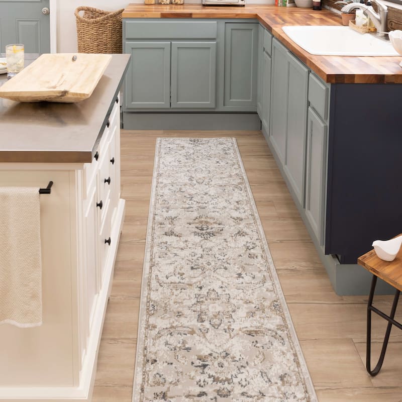 Mohawk Home Mizani Floral Ornamental Woven Area Rug