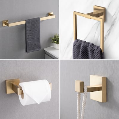 Bathlet 5-Piece Bath Hardware Set in Stainless Steel