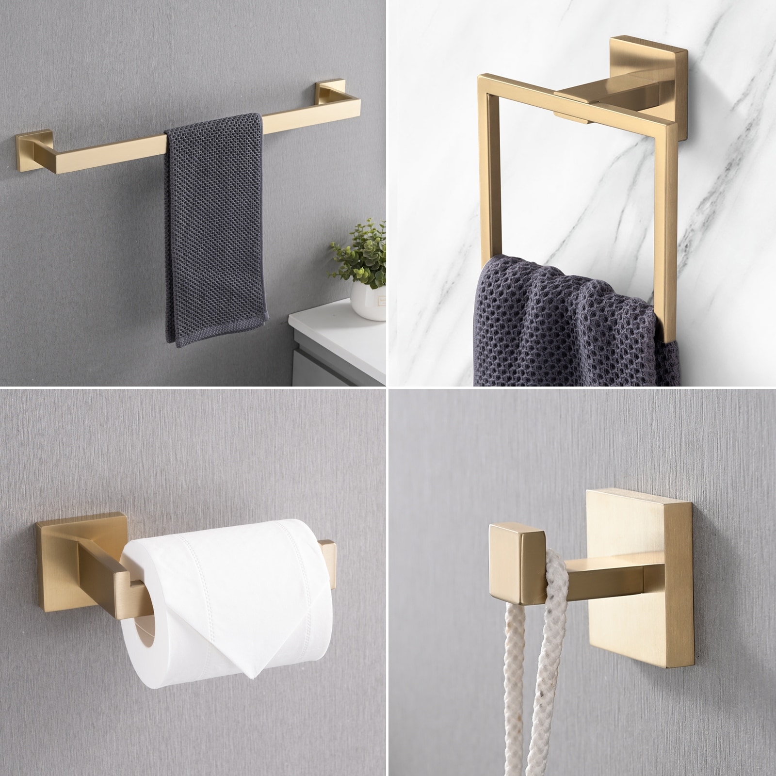Bathlet 5-Piece Bath Hardware Set in Stainless Steel