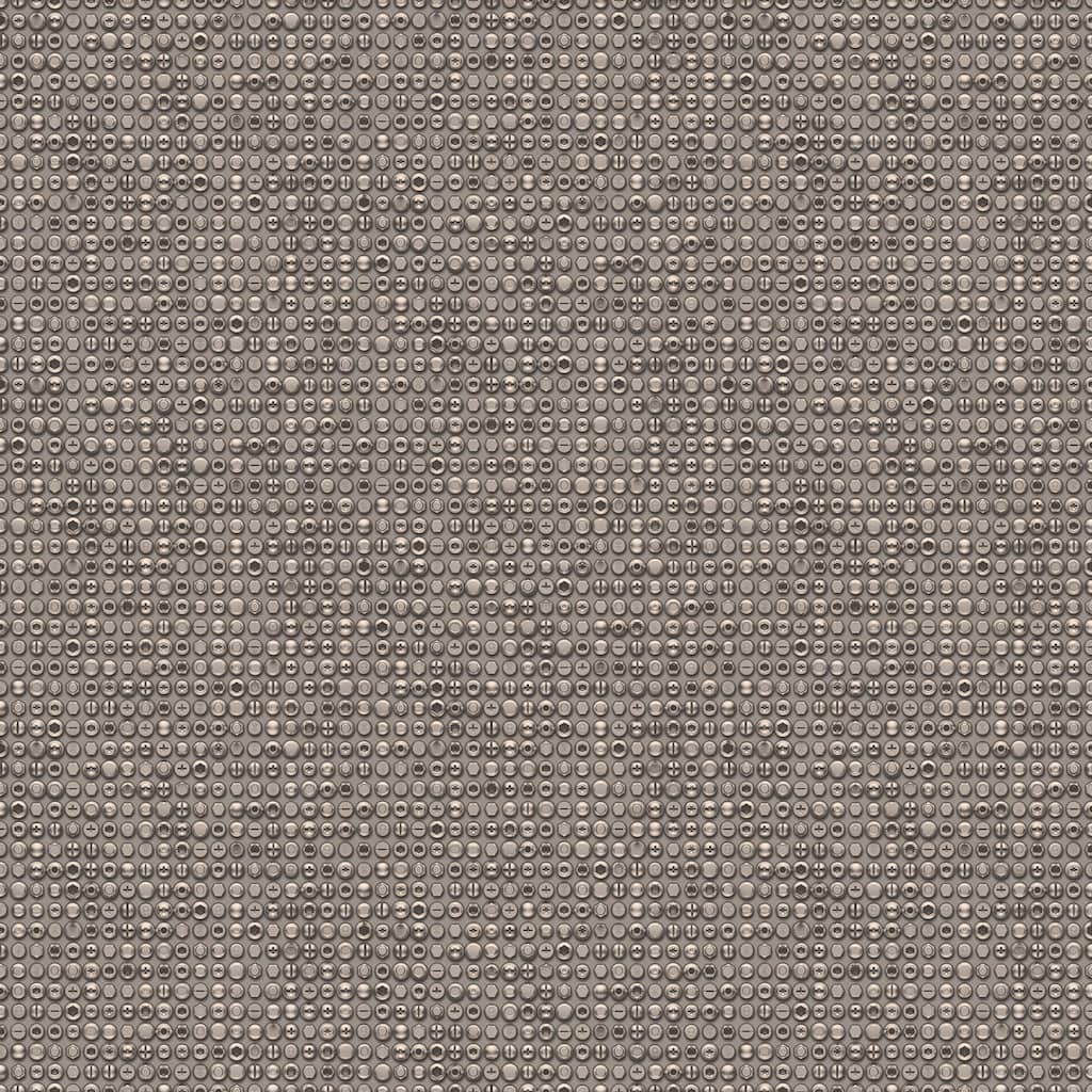 Galerie Wallcoverings Grunge Nuts & Bolts Design Non-woven Metallic Wallpaper Roll
