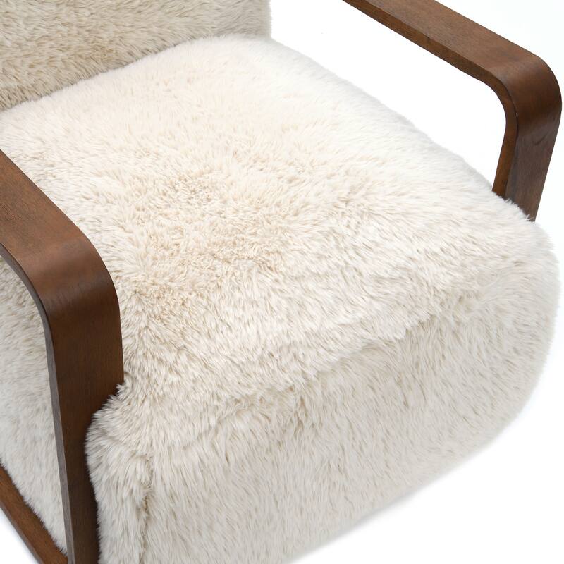 Furniture of America Neyra Modern 28-inch Faux Fur Accent Arm Chair