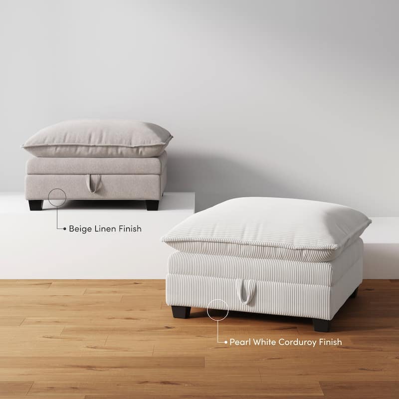 Chelsea Modern Pit Sectional Sofa, Cloud Fabric Modular Sofa with Plush Seat