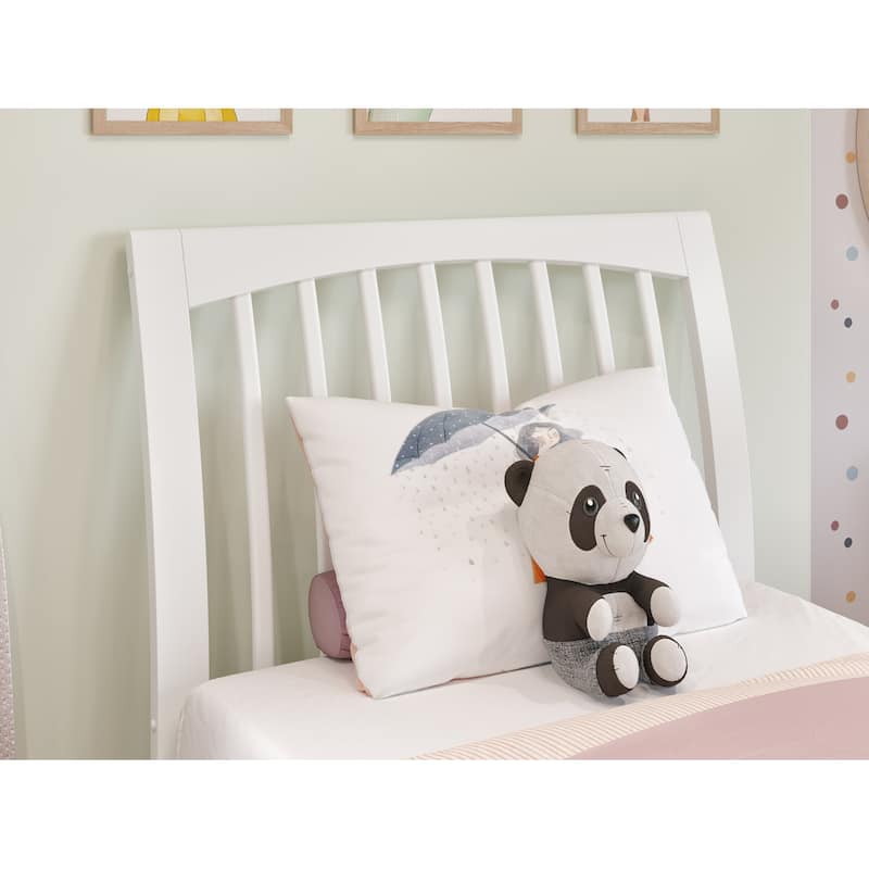 Orleans Sleigh Solid Wood Slat Headboard - White - Twin