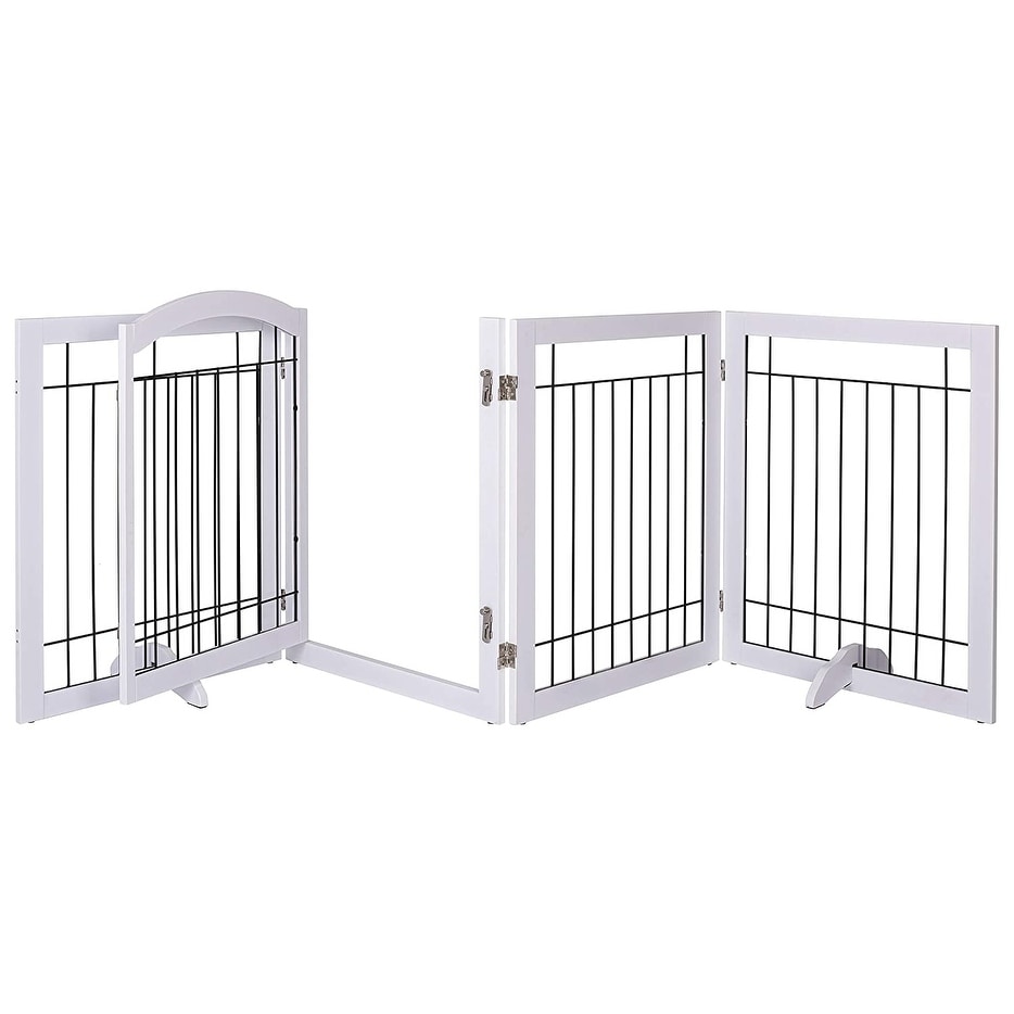 SPIRICH 96 inch Extra Wide 30 inches Tall Dog gate with Door