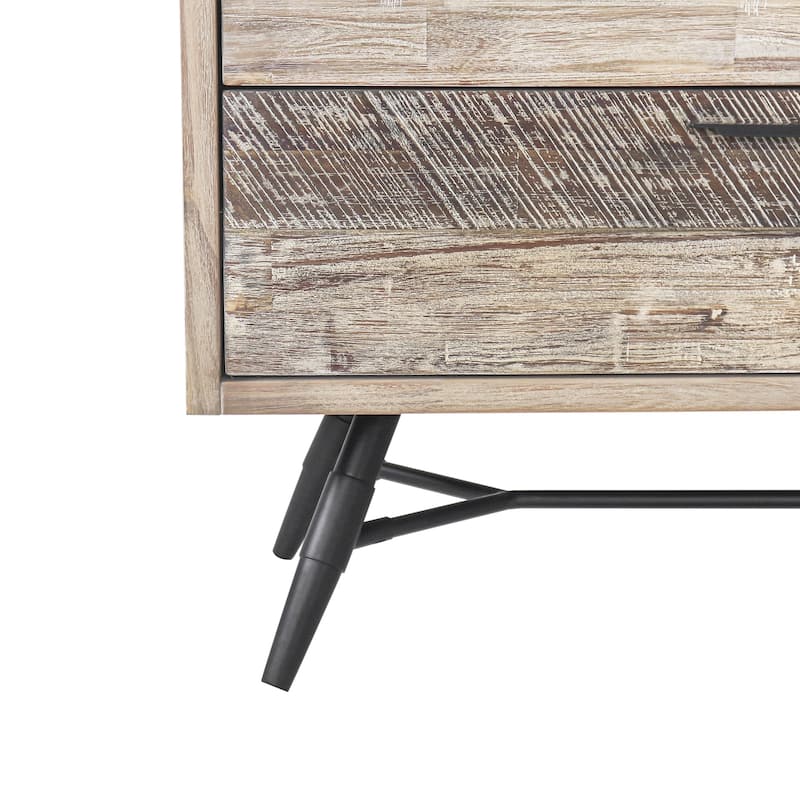 Bridges 6 Drawer Dresser in Two Tone Acacia Wood