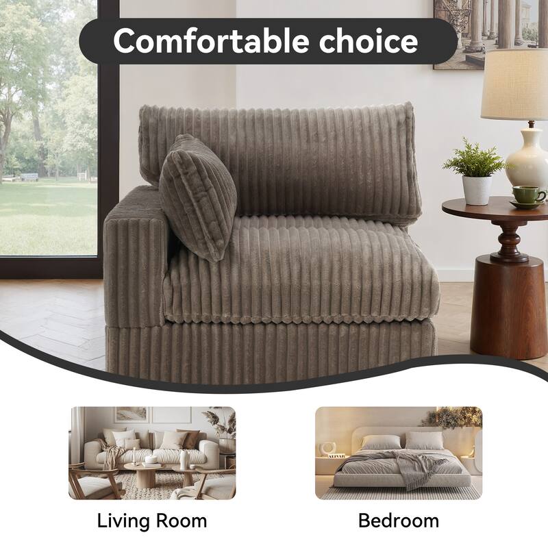 Plush Faux Fur Accent Sofa Chair