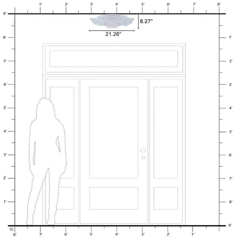 LED Flush Mount Ceiling Light with Clear and Frosted Glass Petal Design