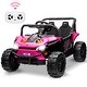 preview thumbnail 5 of 26, 12V 7AH Kids Electric UTV with Remote Control, Ride on Truck Car with Toy Storage Pink