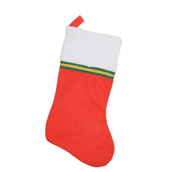 1625 traditional red and white christmas stocking with ribbon trim - Red And White Christmas Stockings 1625 traditional red and white christmas stocking with ribbon trim - Red And White Christmas Stockings