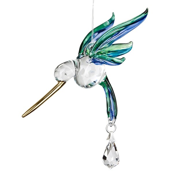 Fantasy Glass Hummingbird Rainbow Maker Peacock