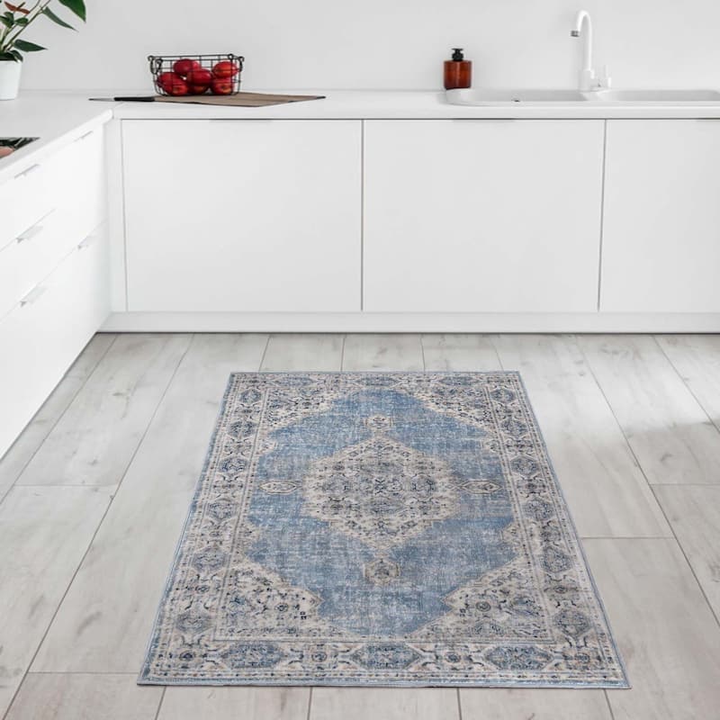 Superior Kailani Modern Farmhouse Medallion Indoor Runner or Area Rug