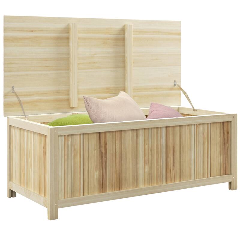 Outdoor Storage Box, Wooden Deck Box Garden Storage Container