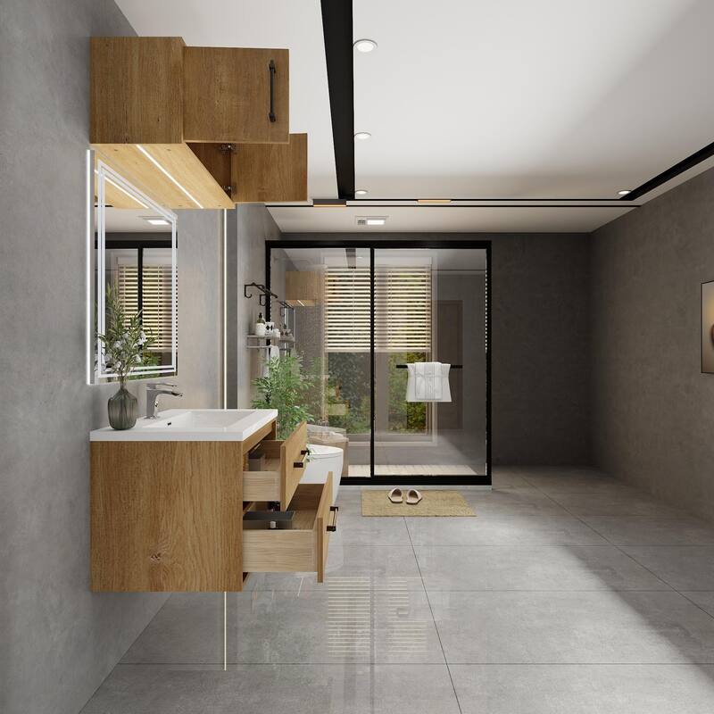 Victoria 30'' Wall-Mounted Vanity Set with Motion Sensor LED light Top Cabinet.