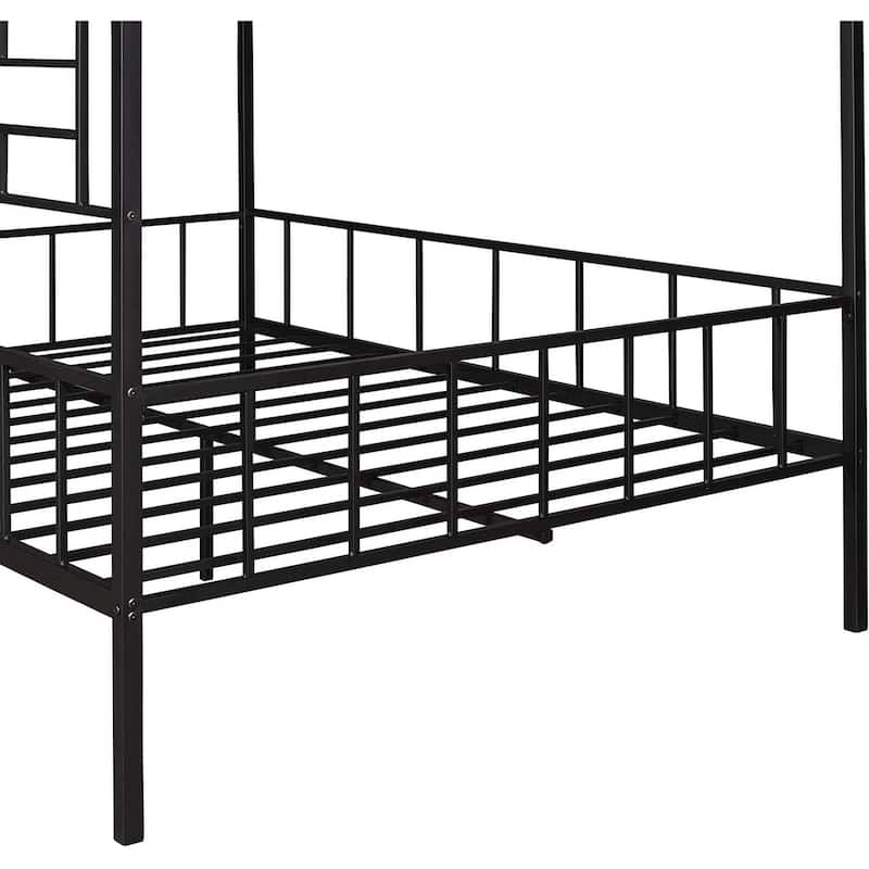 Modern Transition Bunk Bed Slat Design Assembled And Oval Nuts