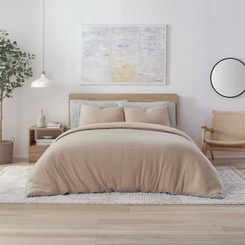 Vellux Snuggle Soft Taupe Comforter Set