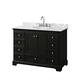 Option Dark Espresso / White Carrara Marble Top /