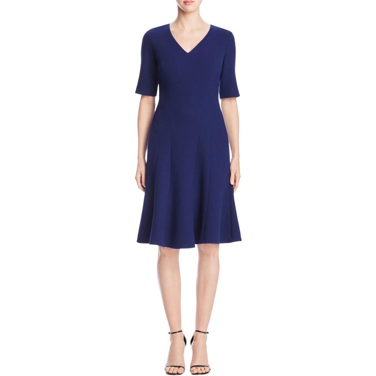 elbow sleeve work dress