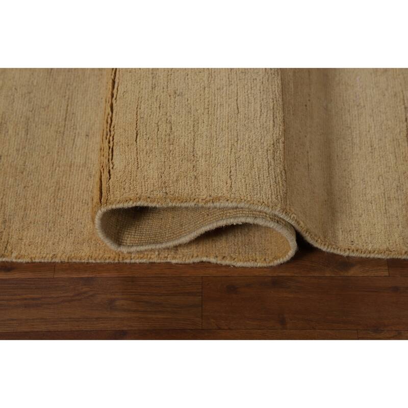 Modern Gabbeh Oriental Square Area Rug Handmade Wool Carpet - 5'3" x 7'10"