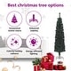preview thumbnail 10 of 40, vidaXL Christmas Tree Decoration Artificial Slim Tree with Stand Fiber Optic