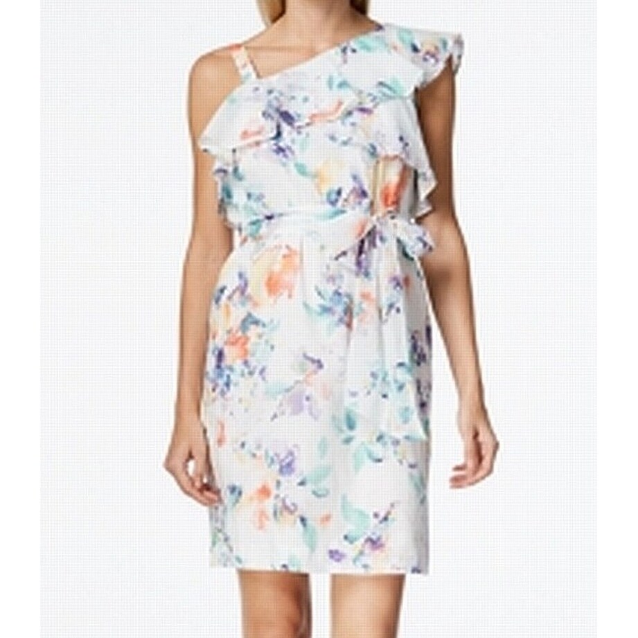 calvin klein single flower sheath dress